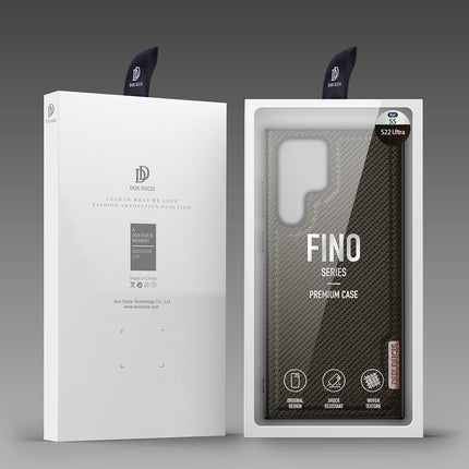 Samsung Galaxy S22 Ultra case black Dux Ducis Fino case is made of nylon material