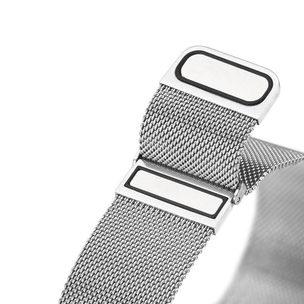 Dux Ducis magnetische polsband voor Samsung Galaxy Watch / Huawei Watch / Honor Watch (20 mm band) magnetische polsband zilver (Milanese versie)