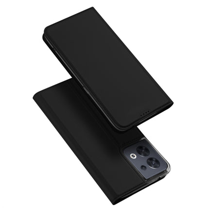 Dux Ducis Skin Pro case cover for Oppo Reno 8 flip cover card wallet stand black