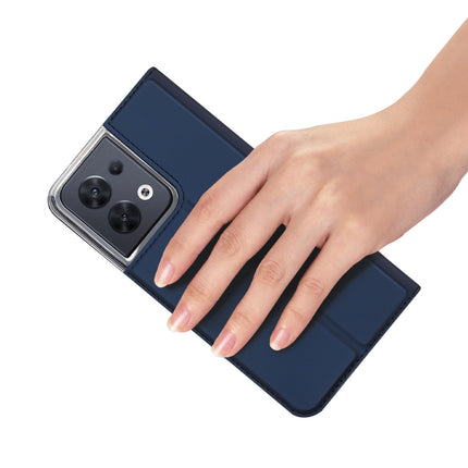 Dux Ducis Skin Pro case voor Oppo Reno 8 flip cover card wallet stand blauw