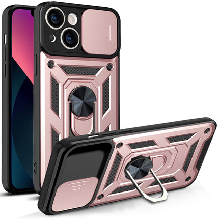 iPhone 13 Back Case Pink Hard Shockproof Case Cover Cas TPU + Kickstand