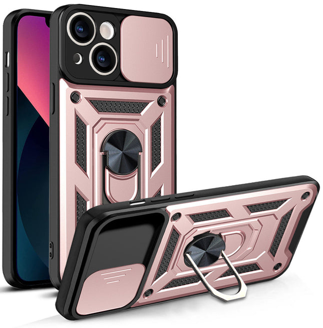 iPhone 13 achterkant hoesje roze hard Shockproof Case Cover Cas TPU + Kickstand