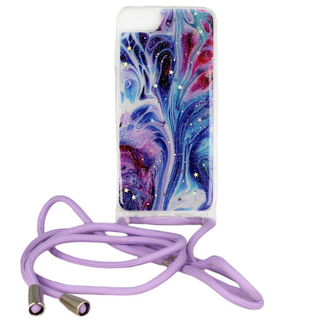 iPhone 11 Pro Max case silicone with cord rope chain glitter 