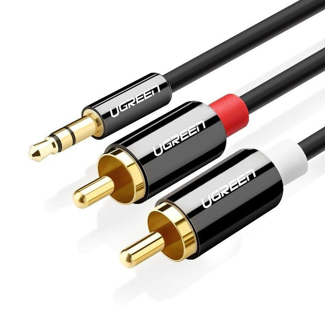 Jack to 2RCA (Cinch) Cable UGREEN 3.5mm 1m (black)