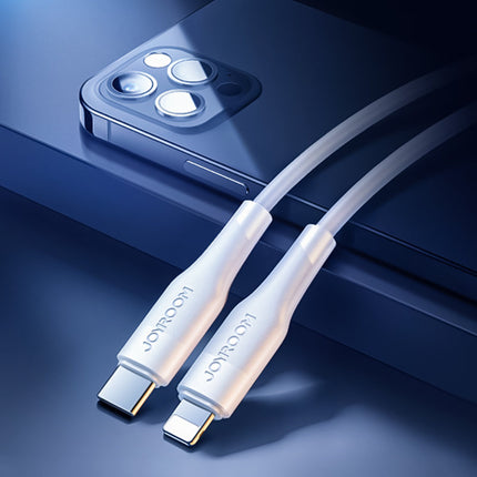 Joyroom 0,25 m kurzes USB-C-auf-Lightning-Kabel weiß