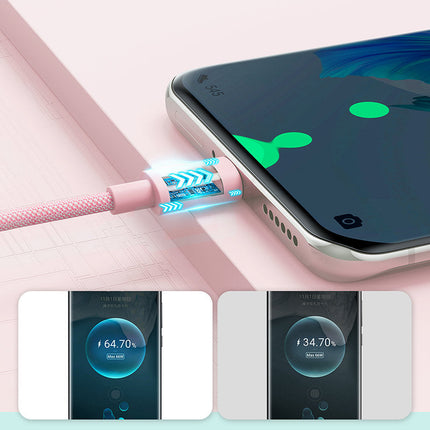 Joyroom 1M iPhone cable USB cable - Lightning charging / data transmission pink
