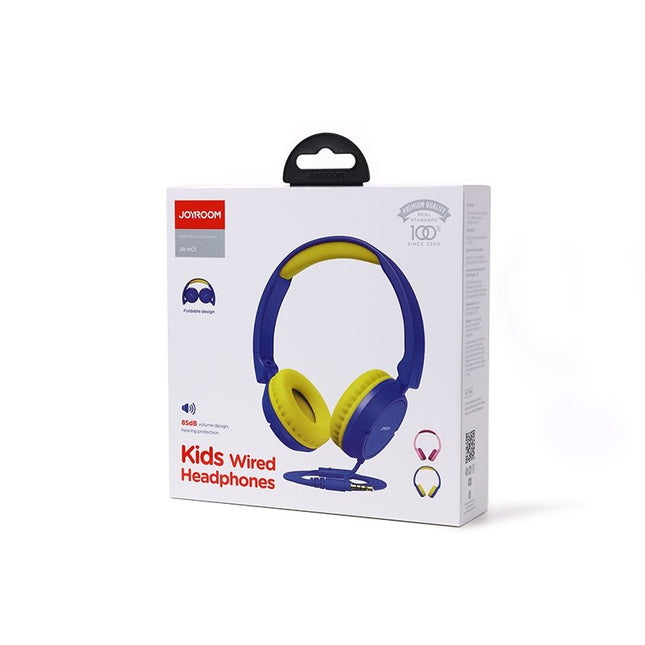 Joyroom On-Ear-Kopfhörer, 3,5-mm-Mini-Klinkenstecker, für Kinder, Blau (JR-HC1 Blau)