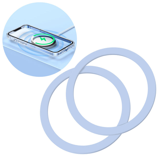 Joyroom set of blue metal magnetic rings for smartphone 2 pieces