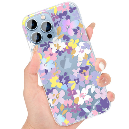 iPhone 13 Pro Kingxbar Brilliant Series case cover with original Swarovski crystals  purple