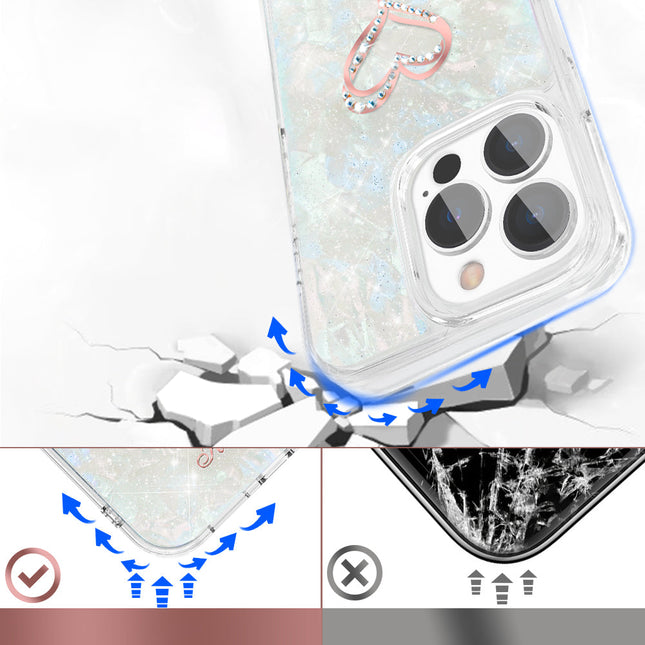 iPhone 13 Pro case Kingxbar Epoxy Series case cover with original Swarovski crystals