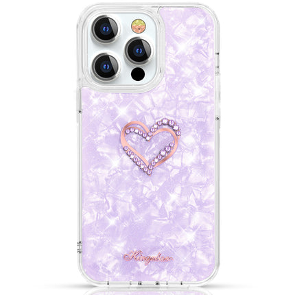 iPhone 13 Pro Max hoesje Kingxbar Epoxy Series case cover with original Swarovski crystals paars