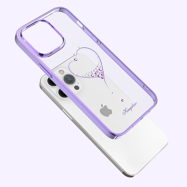 Kingxbar Wish Series-hoesje voor iPhone 14 Pro versierd met paarse kristallen
