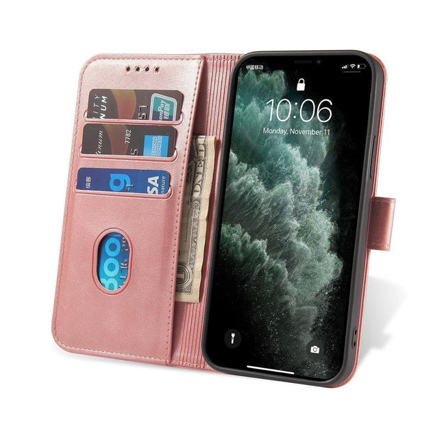 Samsung Galaxy A12 / Samsung Galaxy M12 Hülle Ordner Brieftasche Hülle Bücherregal rosa