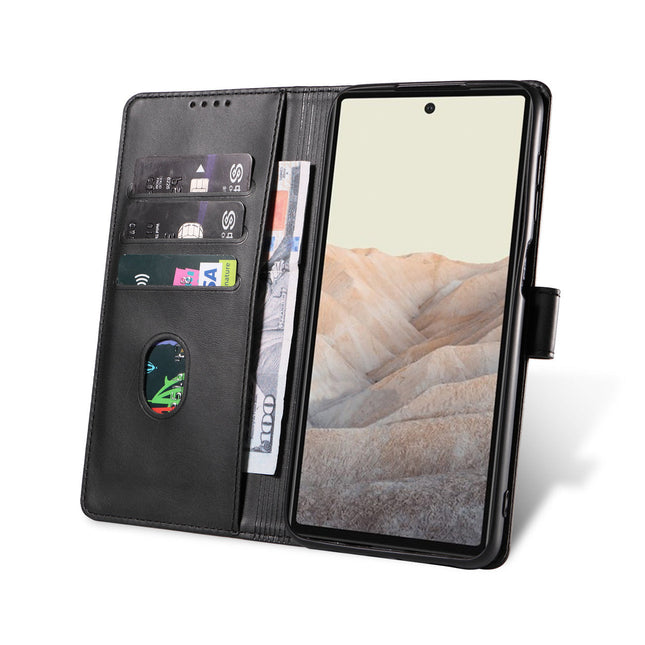Samsung Galaxy A73 5G Schwarze Hülle Bücherregal Ordner Brieftasche Hülle