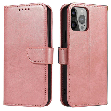 iPhone 14 hoesje boekcase wallet case magneet roze