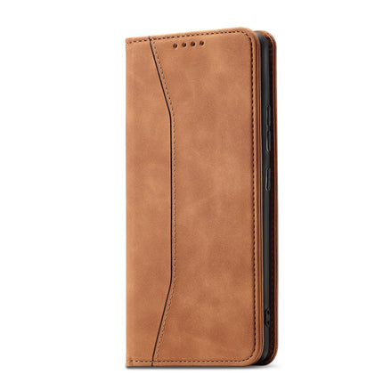 Samsung Galaxy S22 hoesje bruin Bookcase Mapje - Wallet Case magneet sluiting