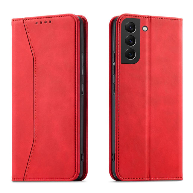 Samsung Galaxy S22 + (S22 Plus) Hülle Book Case Rot mit Platz für Karten