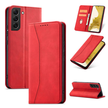 Samsung Galaxy S22 + (S22 Plus) hoesje boekcase rood met ruimte voor pasjes