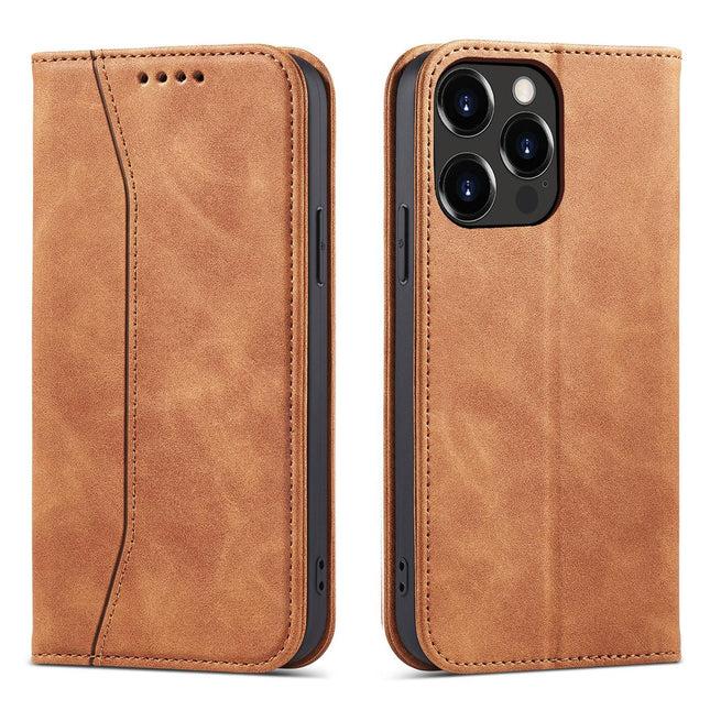 iPhone 13 Pro case book case magnet brown
