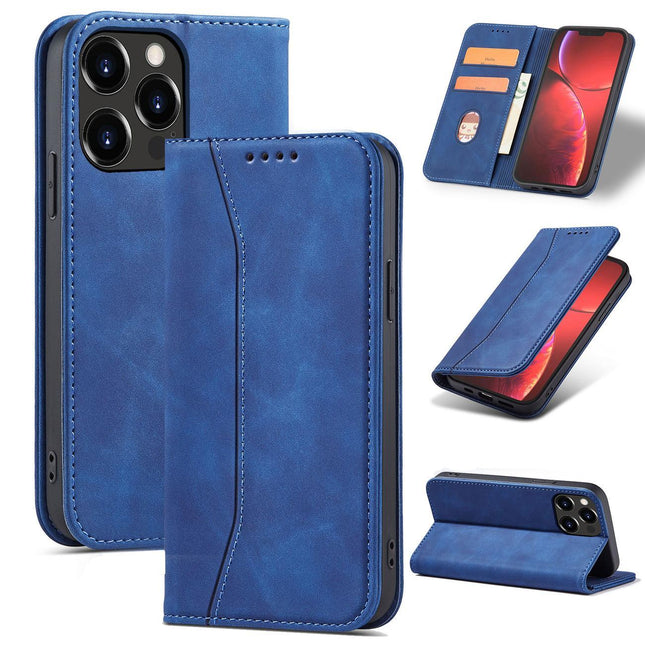 iPhone 14 Pro case book case magnet blue