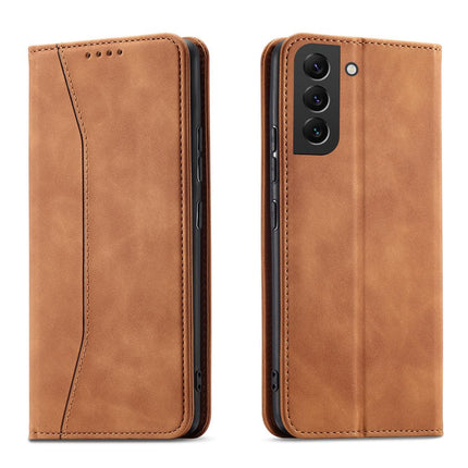 Samsung Galaxy S23 Plus case magnet book case brown