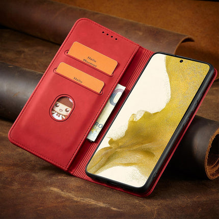Samsung Galaxy S23 Ultra hoesje magneet boekcase rood