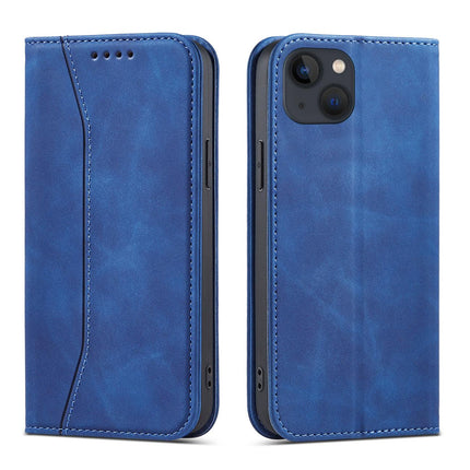 iPhone 13 case blue magnetic closure book case with space for cards