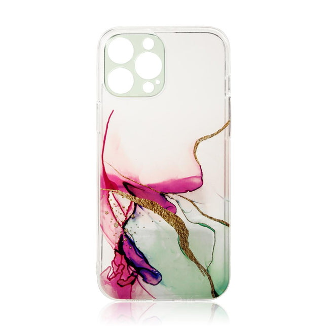 Marble Case voor iPhone 12 Gel Cover Mint Marble