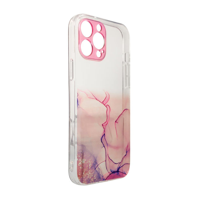 iPhone 13 hoesje Marble Case roze