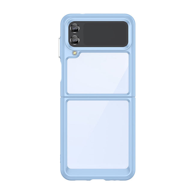 Outer Space Case for Samsung Galaxy Z Flip 3 cover with flexible frame blue