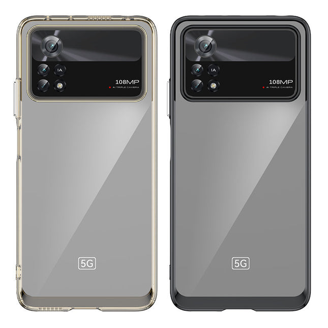 Outer Space Case voor Xiaomi Poco X4 Pro 5G hoes met flexibel frame zwart