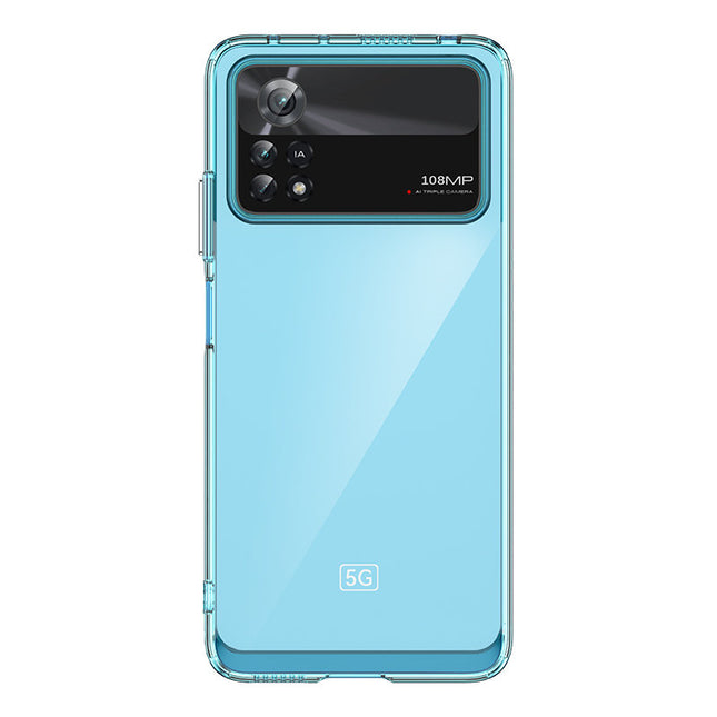 Outer Space Case for Xiaomi Poco X4 Pro 5G Cover with Flexible Frame Blue