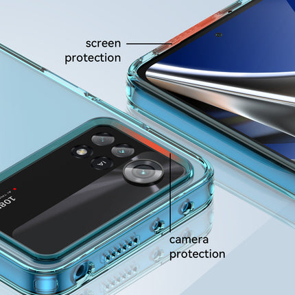 Outer Space Case voor Xiaomi Poco X4 Pro 5G hoes met flexibel frame blauw