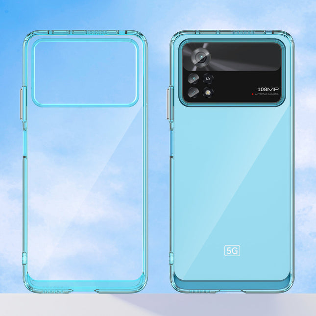 Outer Space Case for Xiaomi Poco X4 Pro 5G Cover with Flexible Frame Blue