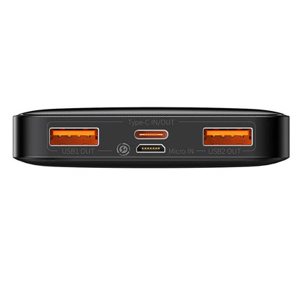 Powerbank Baseus Bipow 10000mAh, 2xUSB, USB-C, 20W (zwart)