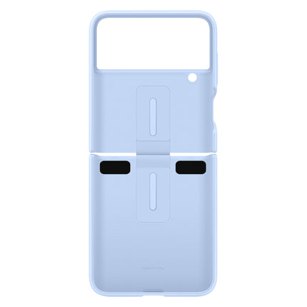 Samsung Ring Silicone Cover Case Cover for Samsung Galaxy Z Flip4 Hanger Case Blue (EF-PF721TLEGWW)