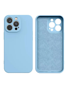 iPhone 14 Plus hoesje silicone cover case lichtblauw