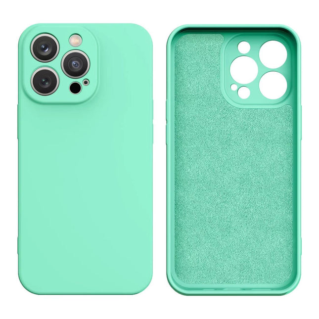 iPhone 14 Pro Max case silicone cover case mint green