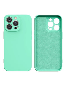 iPhone 14 Plus hoesje silicone cover case mintgroen