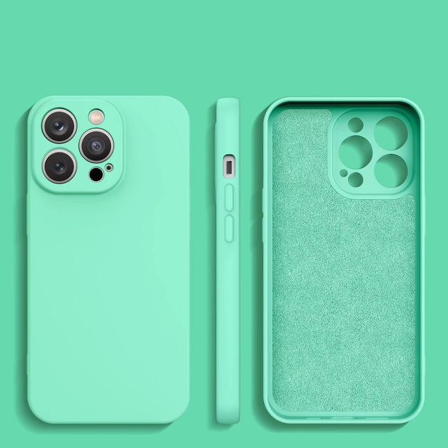 iPhone 14 Plus Hülle Silikon Cover Case Mintgrün