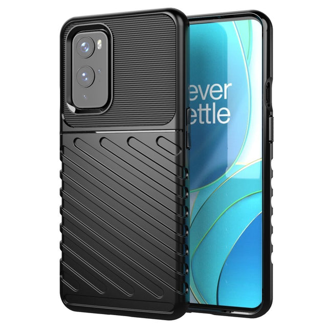 Thunder Case Flexible Tough Rugged Cover TPU Case for OnePlus 9 black