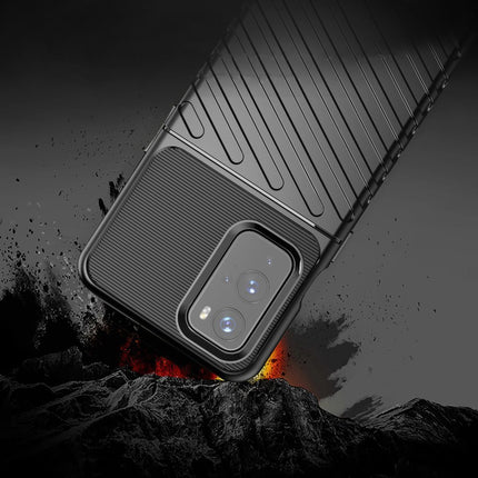 Thunder Case Flexible Tough Rugged Cover TPU Case voor OnePlus 9 zwart