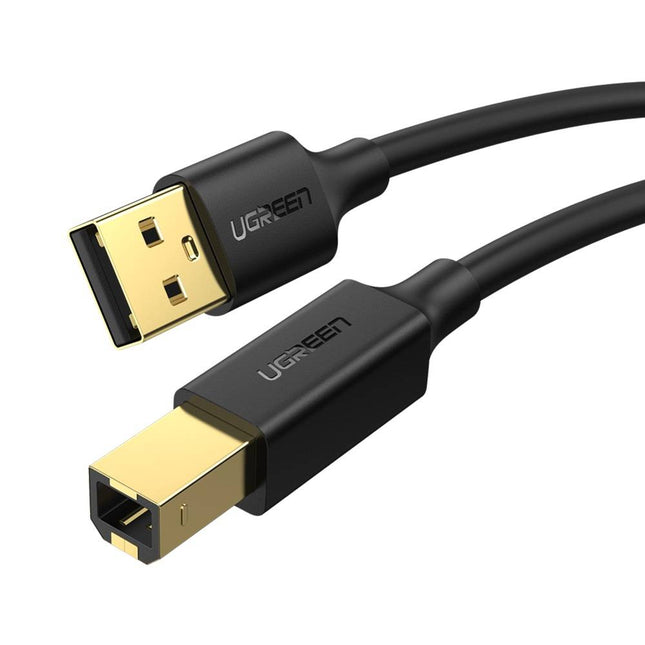 UGREEN US135 USB 2.0 AB Printer Cable, Gold Plated, 3m (Black)
