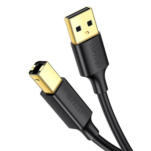 UGREEN US135 USB 2.0 AB Printer Cable, Gold Plated, 2m (Black)