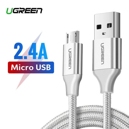 1 Meter UGREEN micro USB Kabel QC 3.0 2.4A (Wit)