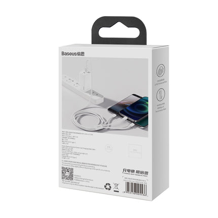 Baseus - 3 in 1 cable | Lightning, USB-C and Micro USB | 3.5A | 150CM | Suitable for Apple iPhone and Samsung - White