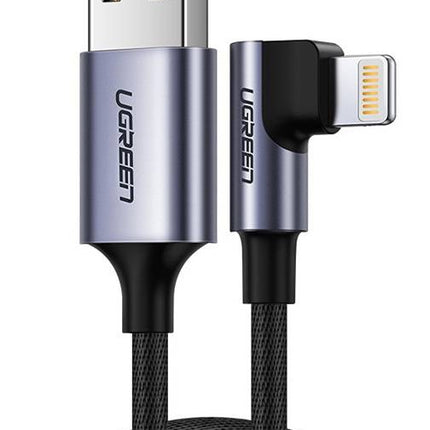 USB to Lightning angled cable UGREEN US299, MFi, 1m (black)