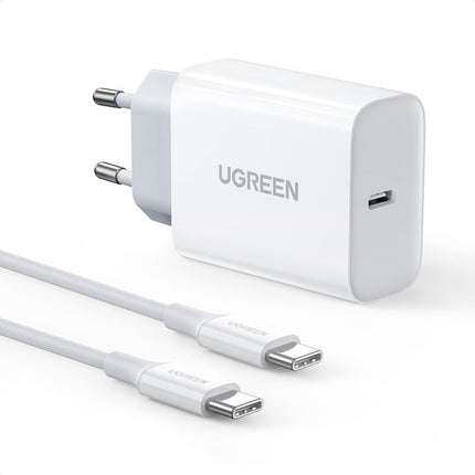 Ugreen USB C 30W Fast charging adopter met 2 meter USB Type C kabel