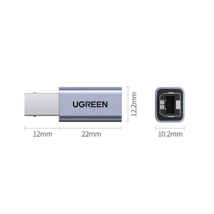 Ugreen-Adapter USB Typ C - USB Typ B grau