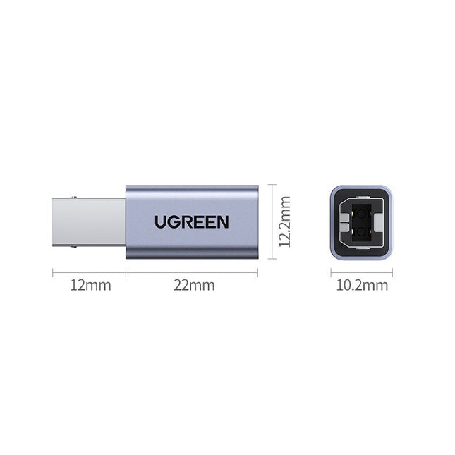 Ugreen-Adapter USB Typ C - USB Typ B grau